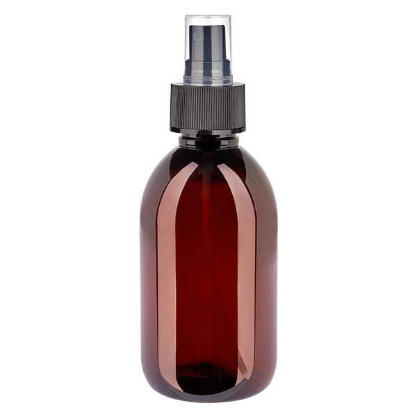 PET-pullo 250ml sumuttimella musta