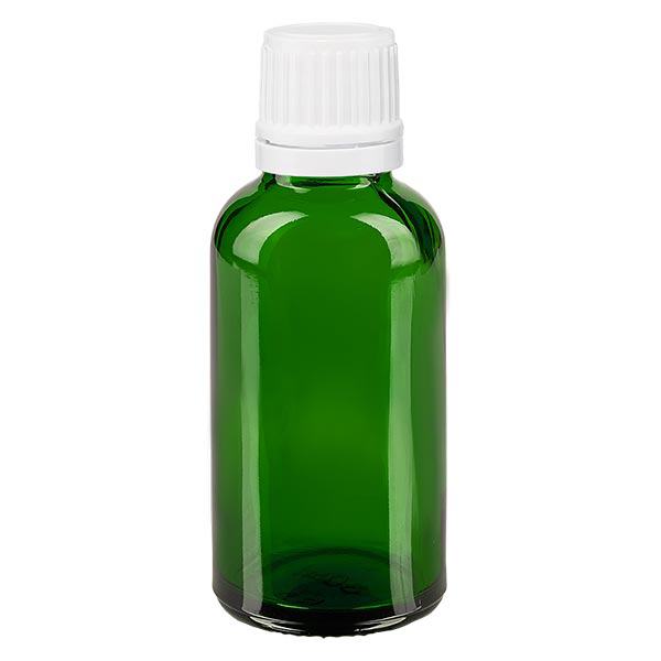 Apteekkipullo vihreä 30ml tippapullo korkki 1.2mm valkoinen väärentämisen estävä sulkeminen Apteekkipullo vihreä 30ml tippapullo korkki 1.2mm valkoinen väärentämisen estävä sulkeminen