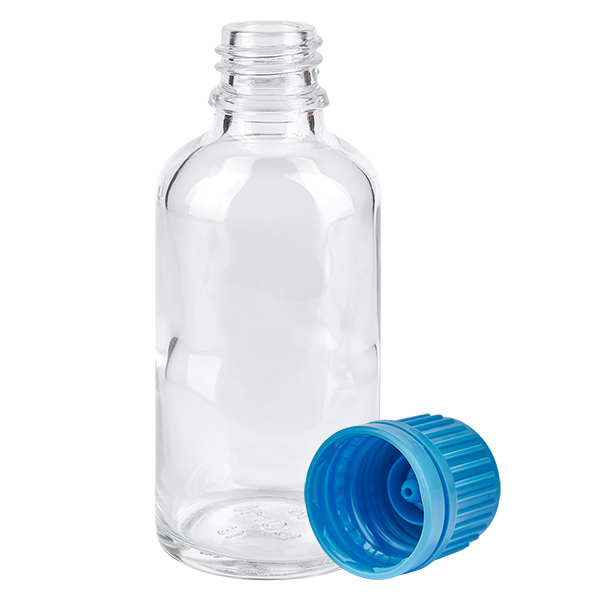 50ml pullo 11mm kierrekorkki sininen väärentämisen estävä korkki ClearLine UT18/50 50ml pullo 11mm kierrekorkki sininen väärentämisen estävä korkki ClearLine UT18/50
