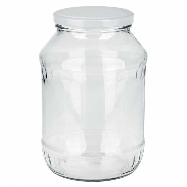 2650ml pyöreä purkki BasicSeal-kannella valkoinen UNiTWIST