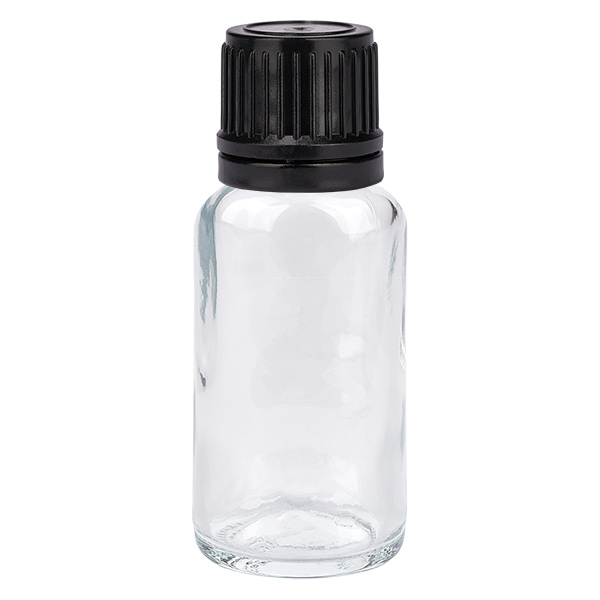 20ml pallopullo 8mm kaaderengas musta vakiosuljin ClearLine UT18/20 ClearLine UT18/20