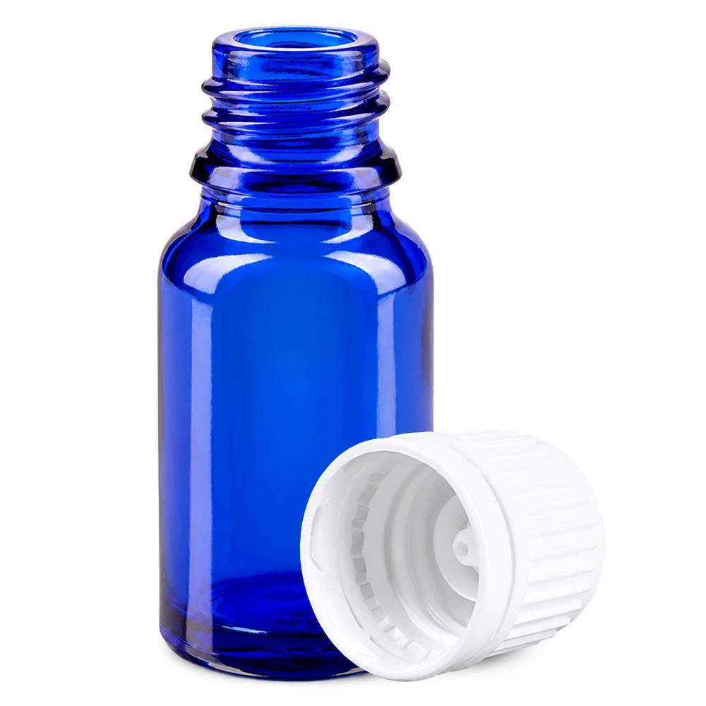 10ml pullo 11mm ruuvikorkki valkoinen väärentämisen estävä sulkeminen BlueLine UT18/10 10ml pullo 11mm ruuvikorkki valkoinen väärentämisen estävä sulkeminen BlueLine UT18/10