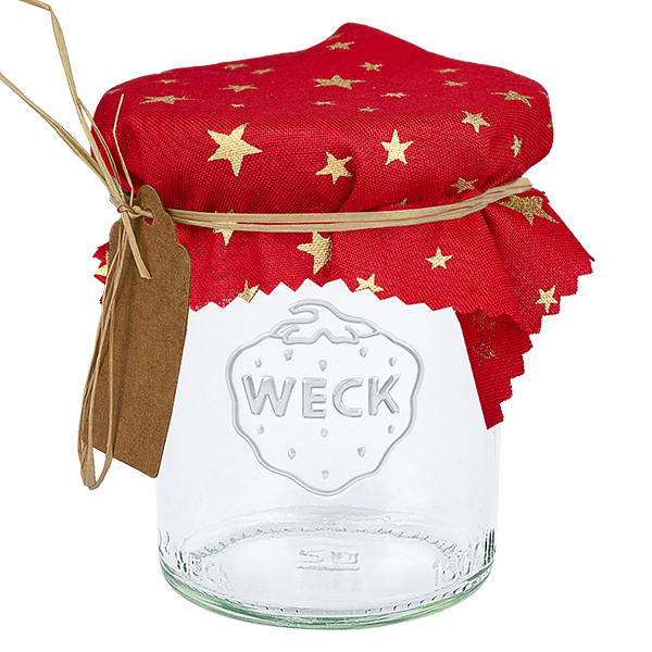 Kankainen korusilppu punainen "tähdet" 12cm neliö.