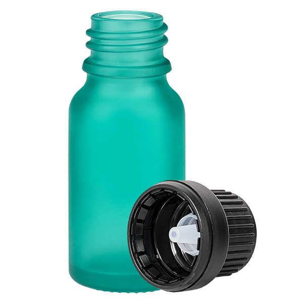 10ml tippapullo 2mm musta peukaloitava korkki GreenL. UT18/10