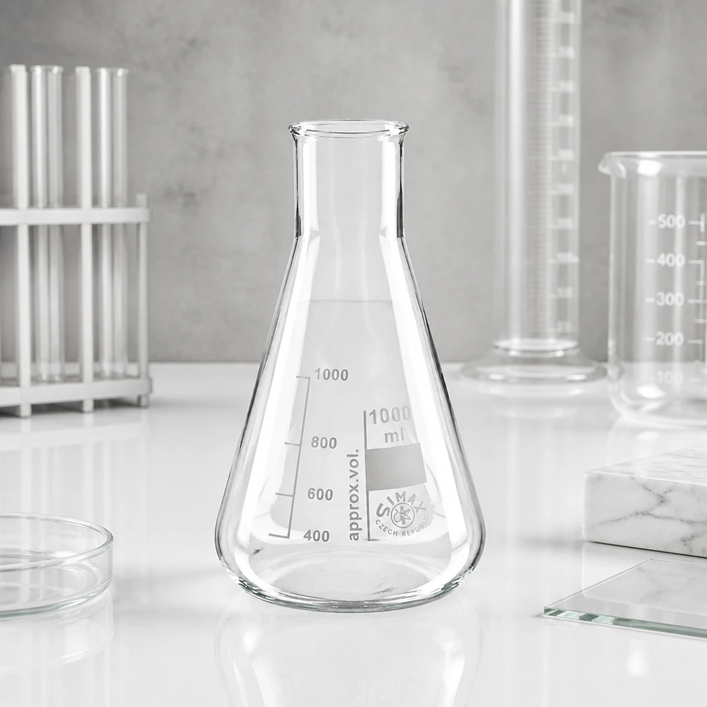 Erlenmeyer-pullo 300ml leveä kaulaosa Erlenmeyer-pullo 300ml leveä kaulaosa