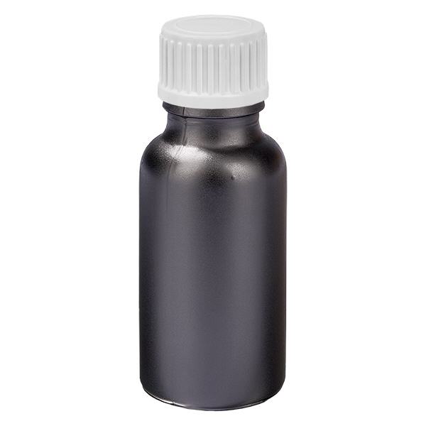 20ml (pallopullo) 3mm valurengas valkoinen vakiosuljin BlackL. UT18/20