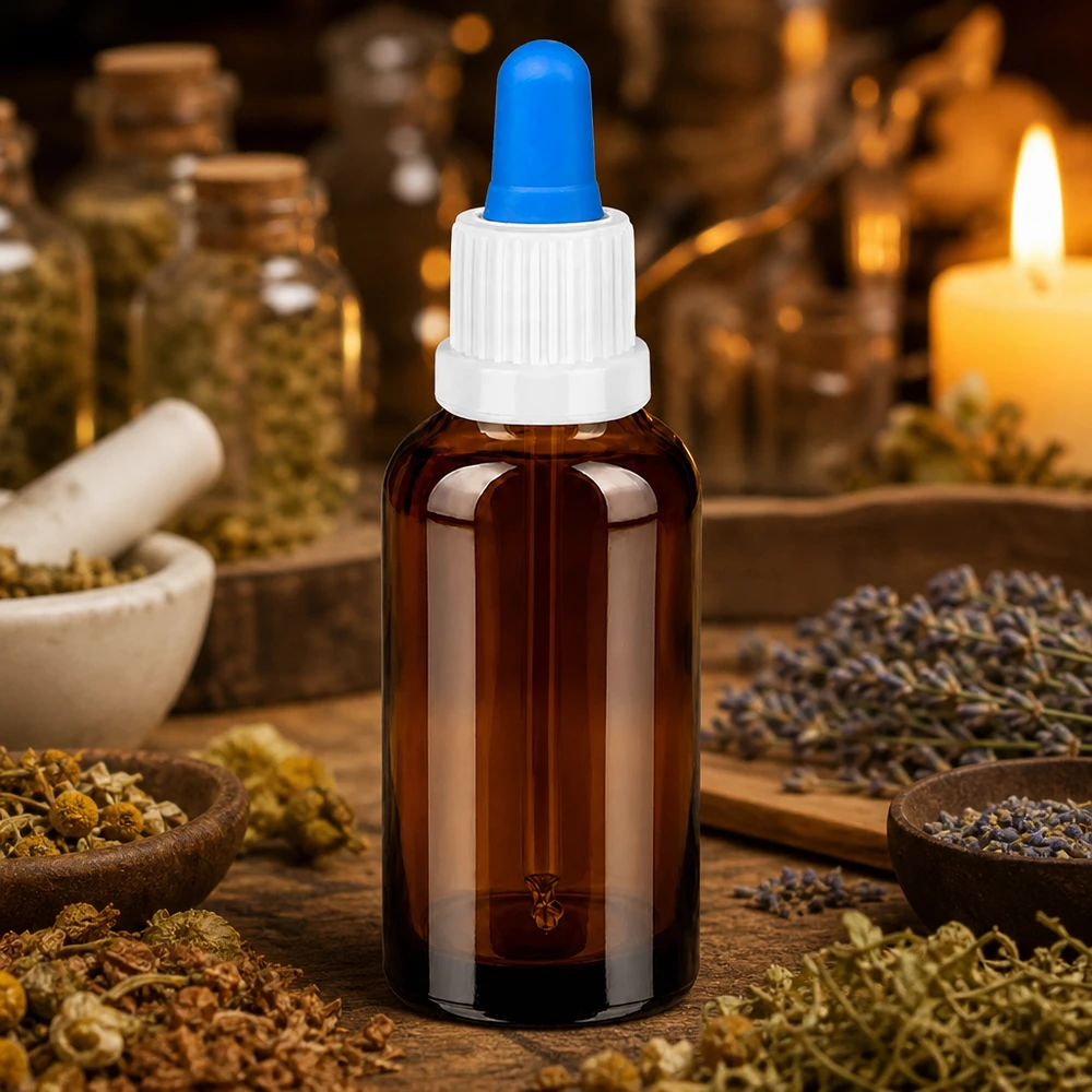 30ml BrownLine pipettipullo sinisellä kärjellä - tarkka pisara-annostelu laboratoriosovelluksiin.