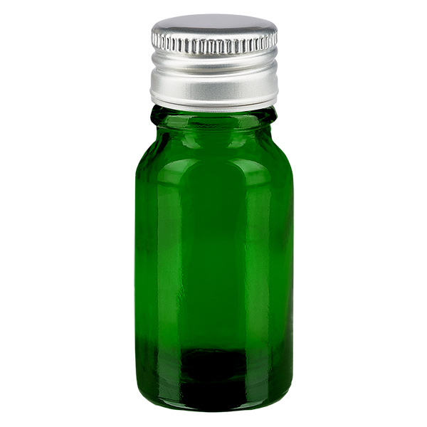 10ml pullo 11mm kierrekorkki Alu-Silver Standard GreenL.UT18/10