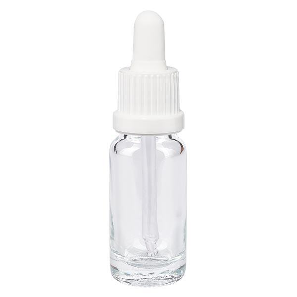 Apteekkipullo kirkas 10ml pipetti valkoinen väärentämisen estävä korkki Apteekkipullo kirkas 10ml pipetti valkoinen väärentämisen estävä korkki