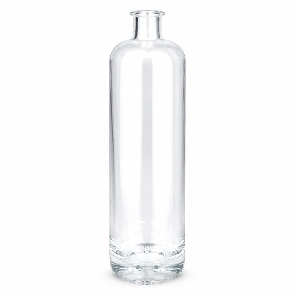 700ml lasipullo Ella läpinäkyvä ilman korkkia UNiTWIST seisoo tyhjänä valkoisella pohjalla.