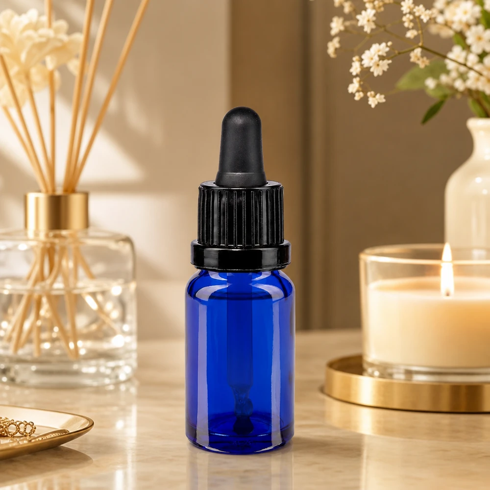 10ml pipettipullo musta tamper-evident-korkki BlueLine UT18/10 10ml pipettipullo musta tamper-evident-korkki BlueLine UT18/10