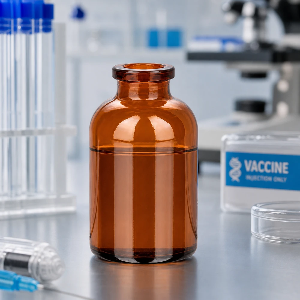 Apotheken-Injektionsflasche Braunglas 30ml hydrolysebeständig Typ I für Pharmazeutika