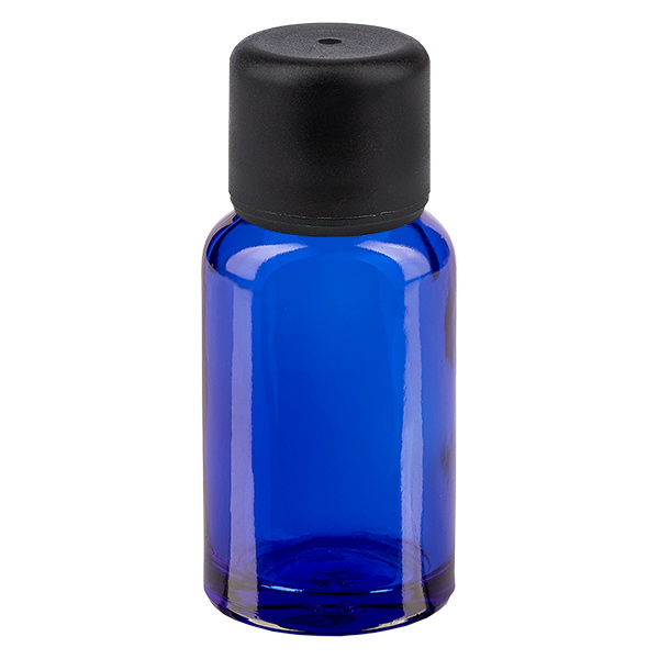 10ml pullo 6mm kierrekorkki musta standardi BlueLine UT18/10 BlueLine UT18/10