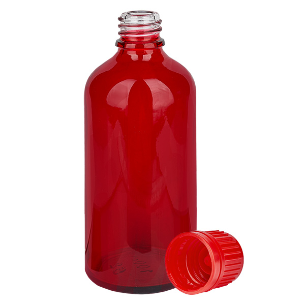 100ml pullo 11mm kierrekorkki punainen väärentämisen estävä korkki RedLine UT18/100 100ml pullo 11mm kierrekorkki punainen väärentämisen estävä korkki RedLine UT18/100