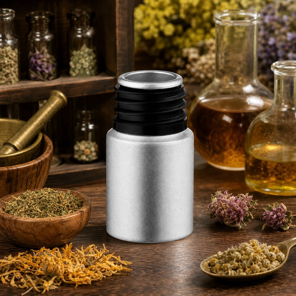 Laadukas 10ml alumiinipullo, jossa on värjätty pinta ammattimaiseen aromaterapiaan.