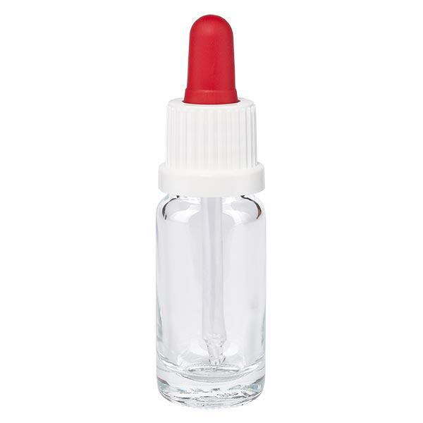 Apteekkipullo kirkas 10ml pipettipullo valkoinen/punainen väärentämisen estävä sulkeminen Apteekkipullo kirkas 10ml pipettipullo valkoinen/punainen väärentämisen estävä sulkeminen
