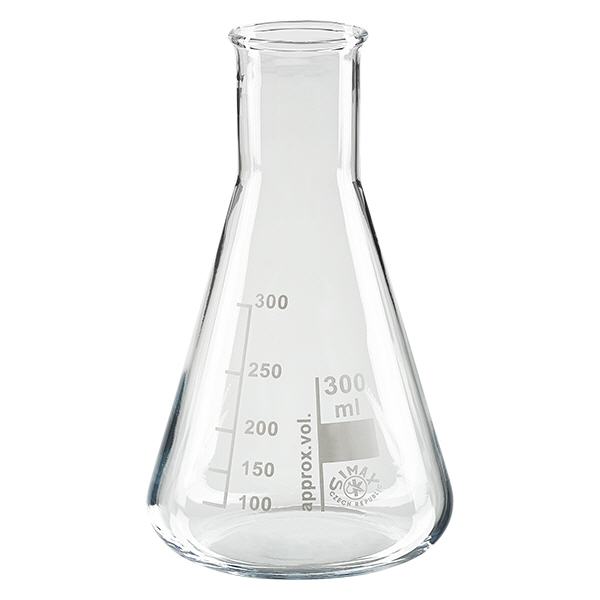 Erlenmeyer-pullo 300ml kapeakaulainen