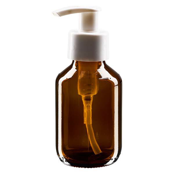 100ml lääkepullo ruskea, annostelupumpulla valkoinen ApoGlas 100ml lääkepullo ruskea, annostelupumpulla valkoinen ApoGlas