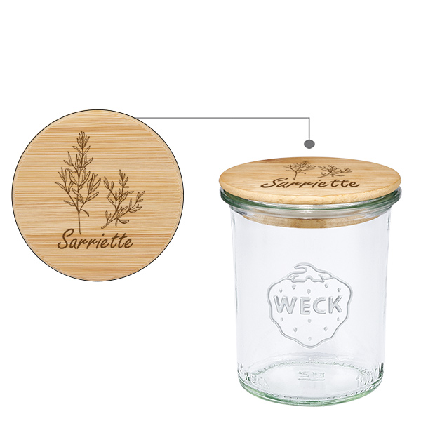 Puupäällyste "sarriette" avec WECK verre plongeant 160m