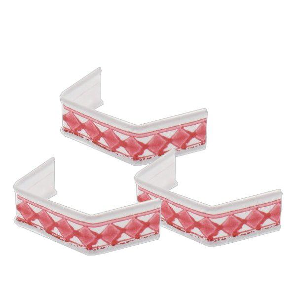 1 paperi U-klipsi, pituus 40, punainen/valkoinen