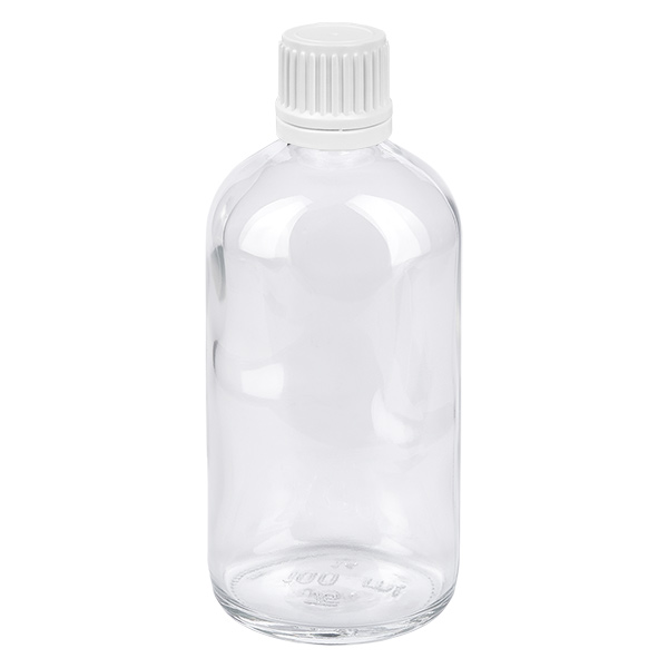 100ml pullo 11mm kierrekorkki valkoinen väärentämisen estävä korkki ClearLine UT18/100 100ml pullo 11mm kierrekorkki valkoinen väärentämisen estävä korkki ClearLine UT18/100