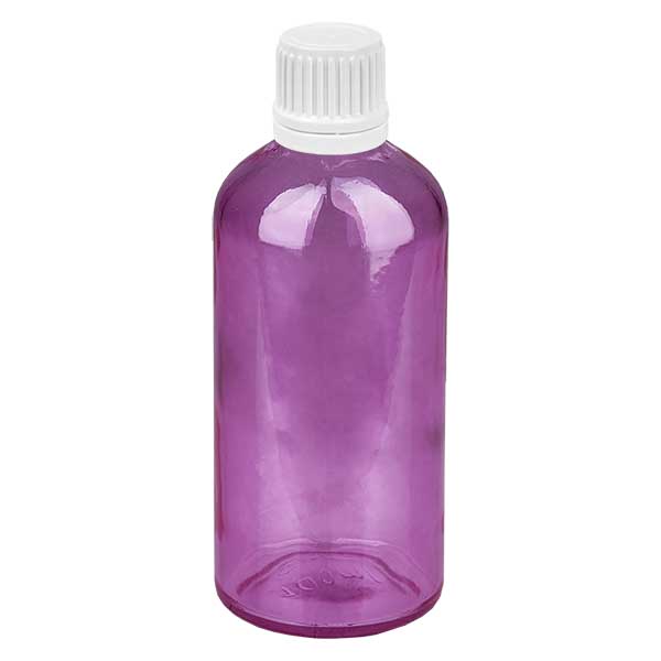 100ml tippapullo 0,7mm valkoinen Originality kierrekorkki PurpleLine UT18/100 PurpleLine UT18/100