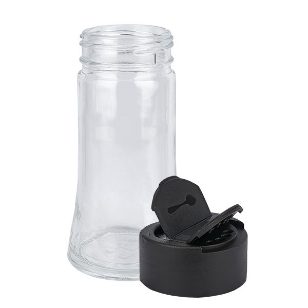 Suola-/maustepurkki 95 ml, musta kaksoisripustin Suola-/maustepurkki 95 ml, musta kaksoisripustin