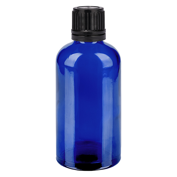 100ml pullo 11mm kierrekorkki musta peukaloitavalla korkilla BlueLine UT18/100