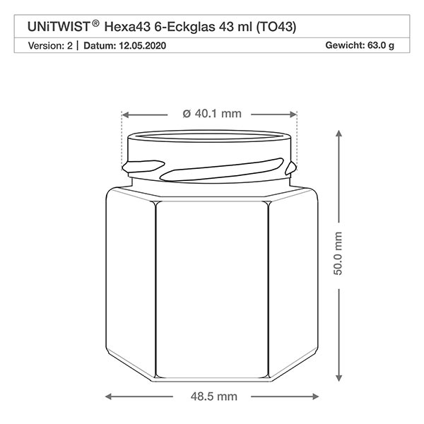 47ml Hexa-purkki ilman kantta (TO43) UNiTWIST UNiTWIST 47ml Hexa-purkki ilman kantta (TO43) UNiTWIST UNiTWIST