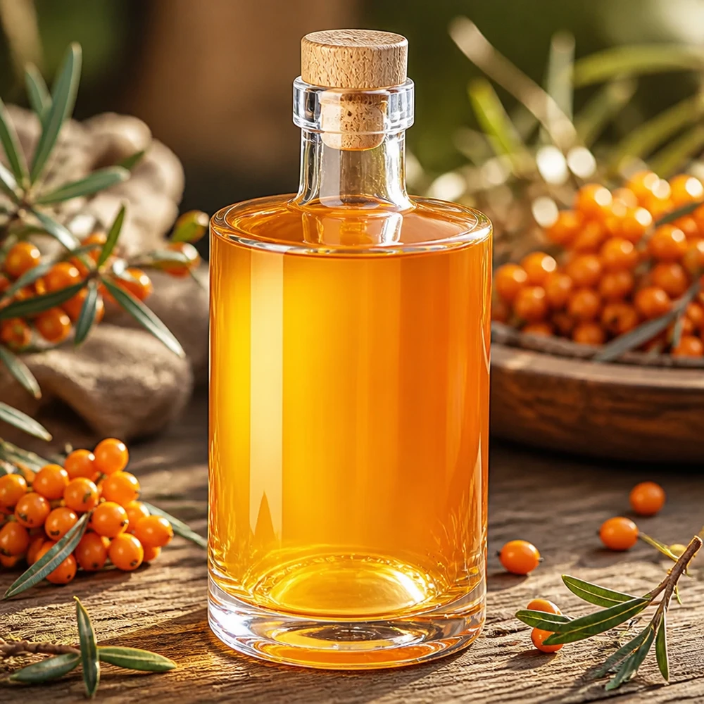 350ml Glasflasche "Galileo" mit Holzgriffkorken UNiTWIST®