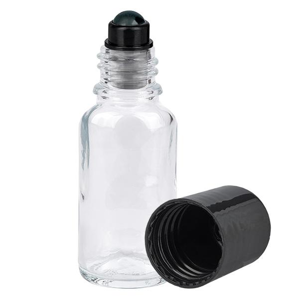 20ml roll-on-pullo musta vakiokorkki ClearLine UT18/20