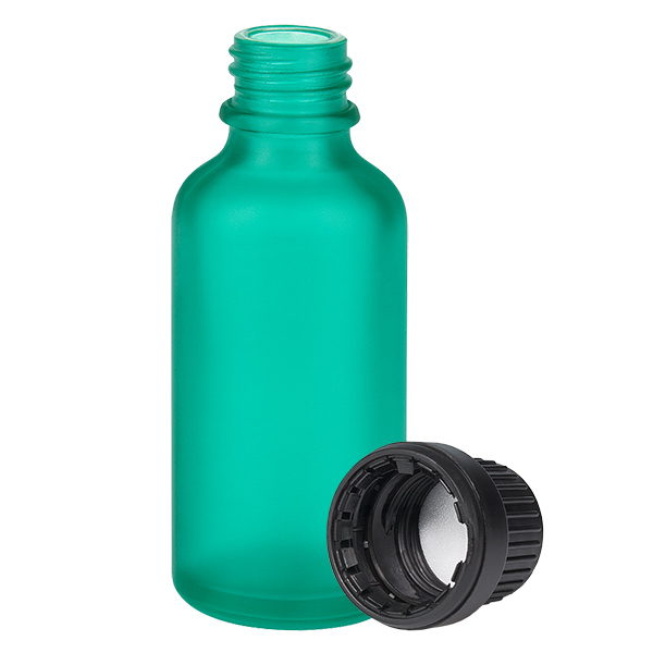 50ml pullo 11mm ruuvikorkki musta väärentämisen estävä korkki GreenLine UT18/50 50ml pullo 11mm ruuvikorkki musta väärentämisen estävä korkki GreenLine UT18/50