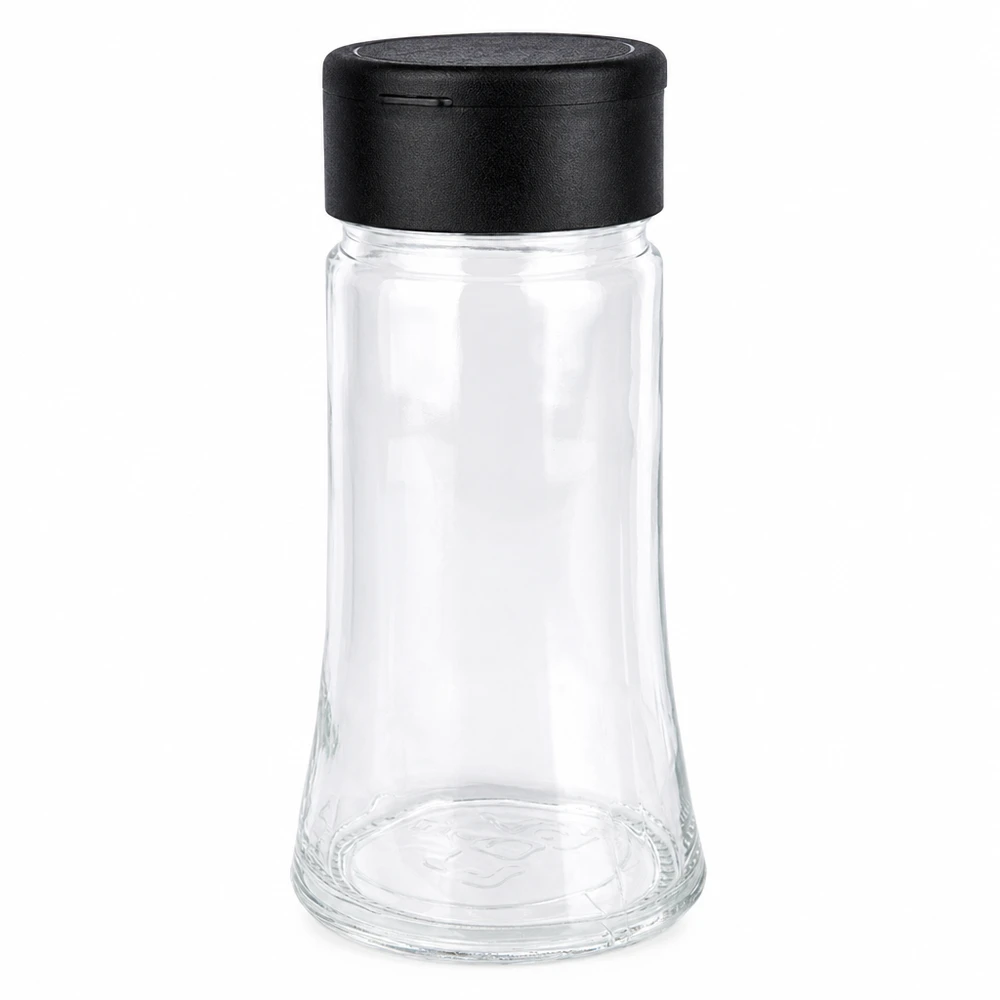 Suola-/maustepurkki 95 ml, musta, ripottimella