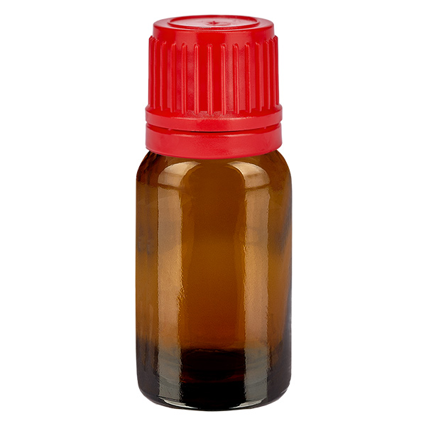 10ml pullo 11mm kierrekorkki punainen peukaloinninestokorkki BrownLine UT18/10