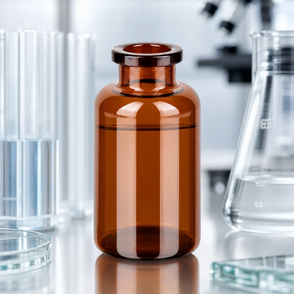 Injektiopullo meripihkalasia 20ml UV-schützendes Braunglas Vial 20ml für medizinische Laborumgebungen