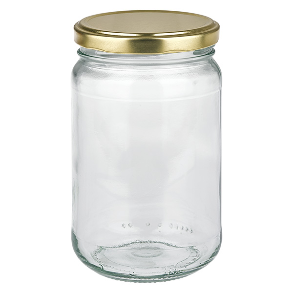305ml pyöreä purkki, jossa on kultainen BasicSeal-kansi UNiTWIST