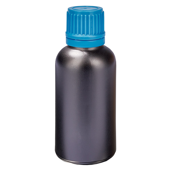 30ml pullo 11mm kierrekorkki sininen väärentämisen estävä korkki BlackLine UT18/30 30ml pullo 11mm kierrekorkki sininen väärentämisen estävä korkki BlackLine UT18/30
