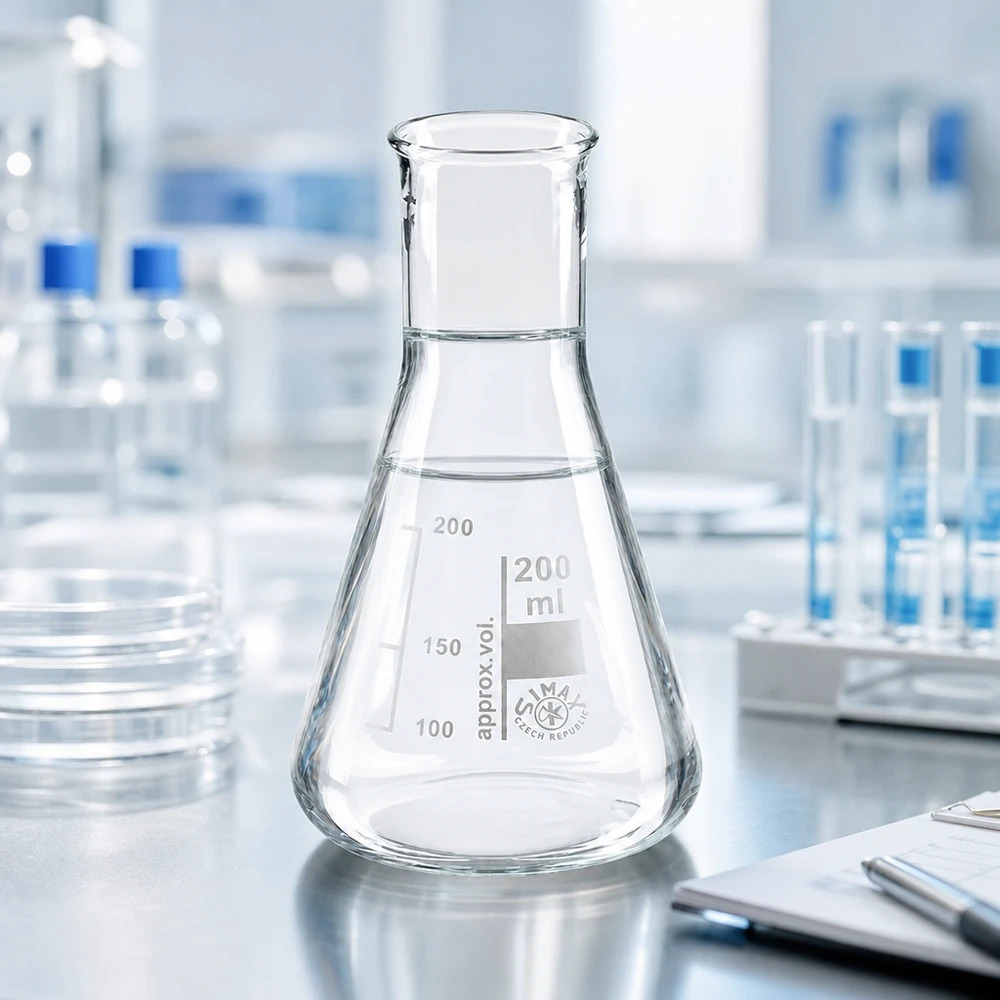 Erlenmeyer-pullo 200ml kapeakaulainen Erlenmeyer-pullo 200ml kapeakaulainen