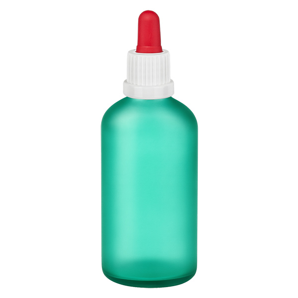 100ml pipettipullo valkoinen/punainen väärentämisen estävä korkki GreenLine UT18/100