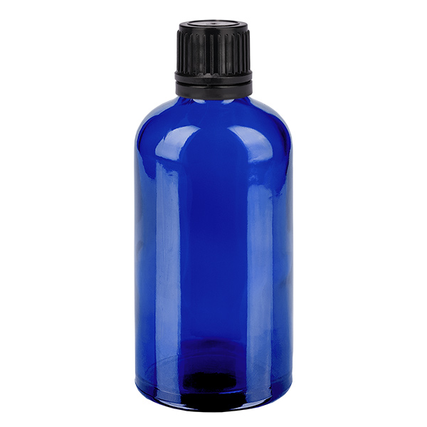 100ml globule-pullo 8mm kaaderengas musta sinetöity sulkeminen BlueLine UT18/1