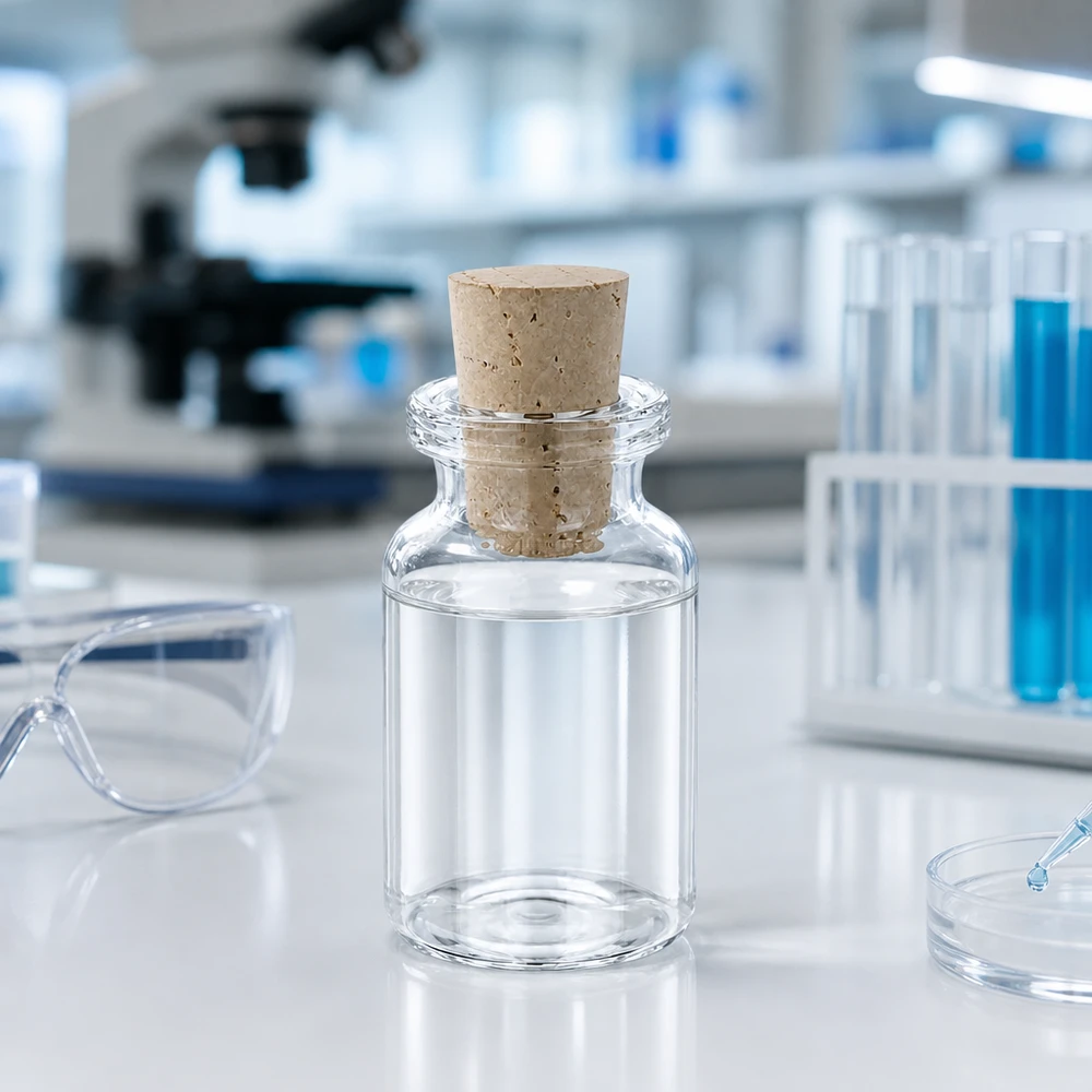 Kompakte Glasflasche 10ml mit fest sitzendem Naturkorken 11/14mm für Probenaufbewahrung