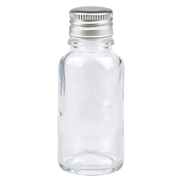 20ml pullo 11mm ruuvikorkki alumiini-hopea standardi ClearLine UT18/20