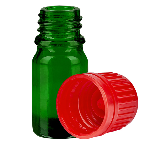 5ml pullo 11mm kierrekorkki punainen väärentämisen estävä sulkeminen GreenLine UT18/5 5ml pullo 11mm kierrekorkki punainen väärentämisen estävä sulkeminen GreenLine UT18/5