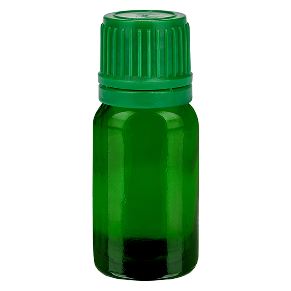 10ml pullo 11mm kierrekorkki vihreä peukaloinninestokorkki GreenLine UT18/10 GreenLine UT18/10