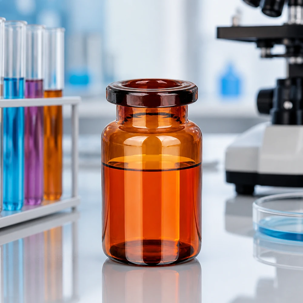 Lichtundurchlässige Glasflasche 5ml für lichtempfindliche Injektionspräparate im GMP-Labor