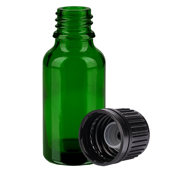 20ml pumppupullo musta vakiokorkki GreenLine UT18/20 20ml pumppupullo musta vakiokorkki GreenLine UT18/20