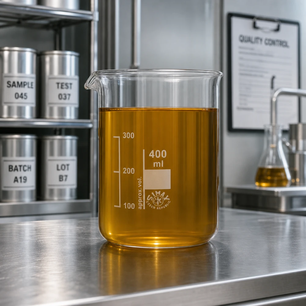 Ammattikäyttöön tarkoitettu 400 ml:n lasipannu matalassa muodossa, ihanteellinen laadunvalvontaan laboratoriossa.