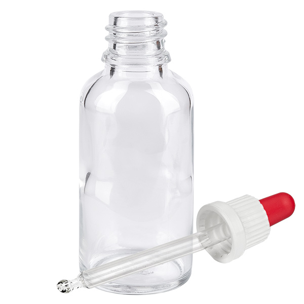 50 ml:n pipettipullo valkoinen/punainen sulkeminen väärentämisen estävällä sulkimella ClearLine UT18/50. 50 ml:n pipettipullo valkoinen/punainen sulkeminen väärentämisen estävällä sulkimella ClearLine UT18/50.