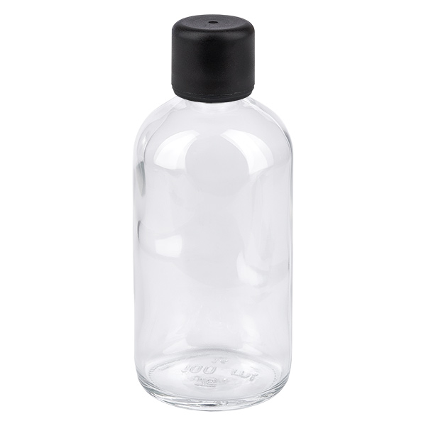 100ml pullo 6mm kierrekorkki musta vakiokorkki ClearLine UT18/100