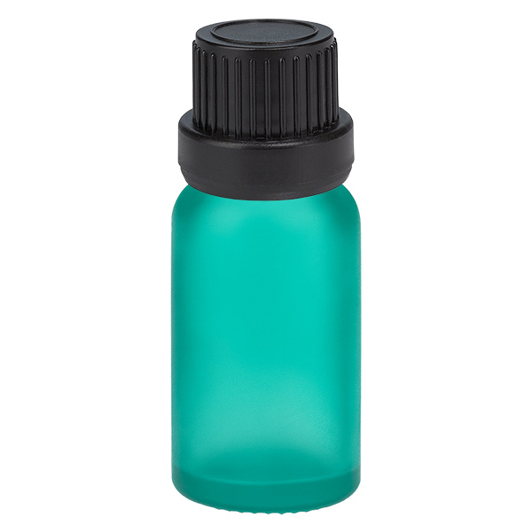 10ml tippapullo 2mm musta peukaloitava korkki GreenL. UT18/10